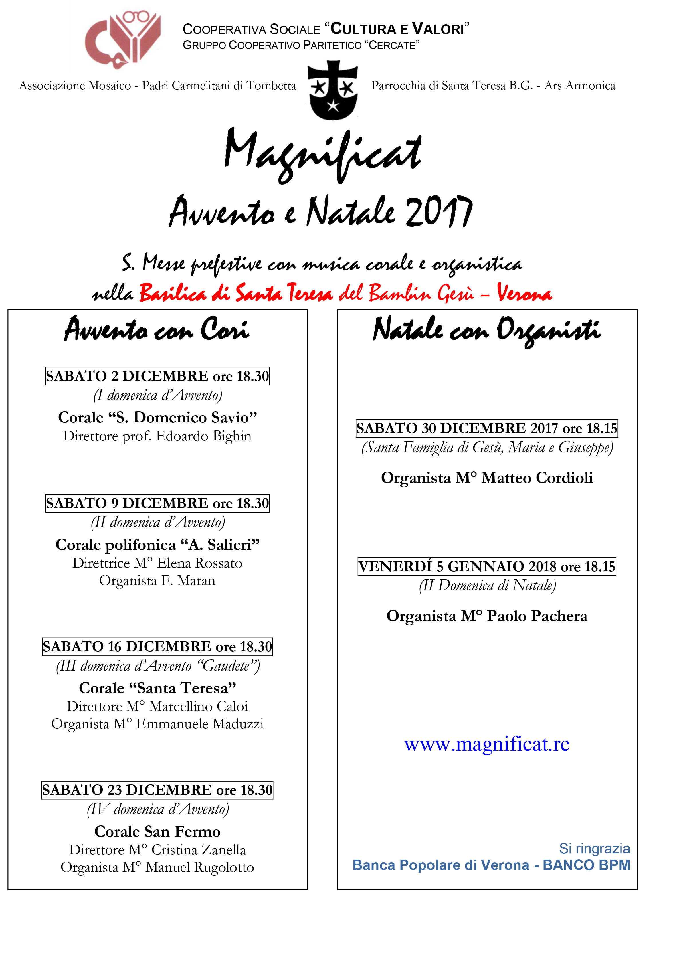 Archivio attività Magnificat