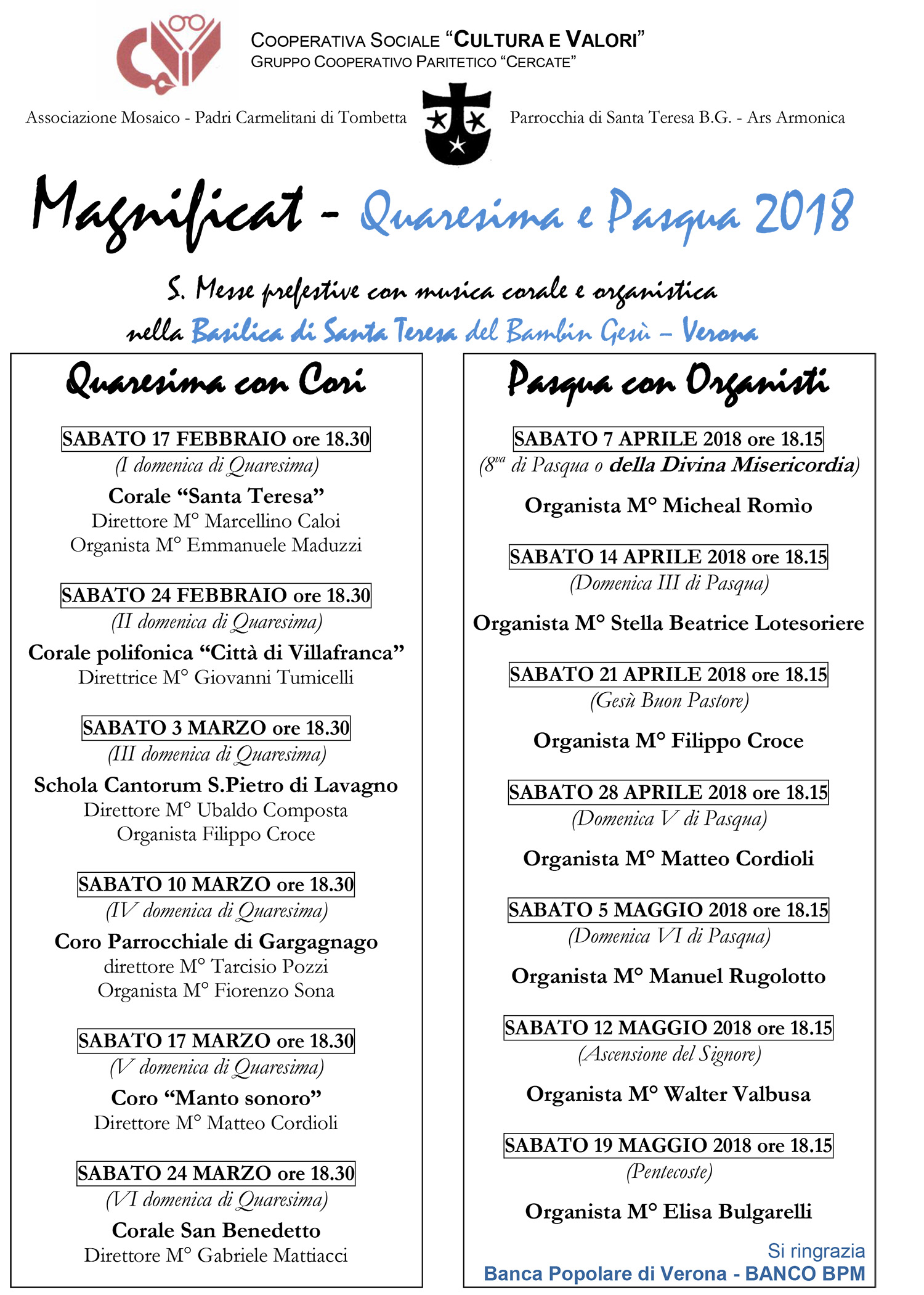Archivio attività Magnificat
