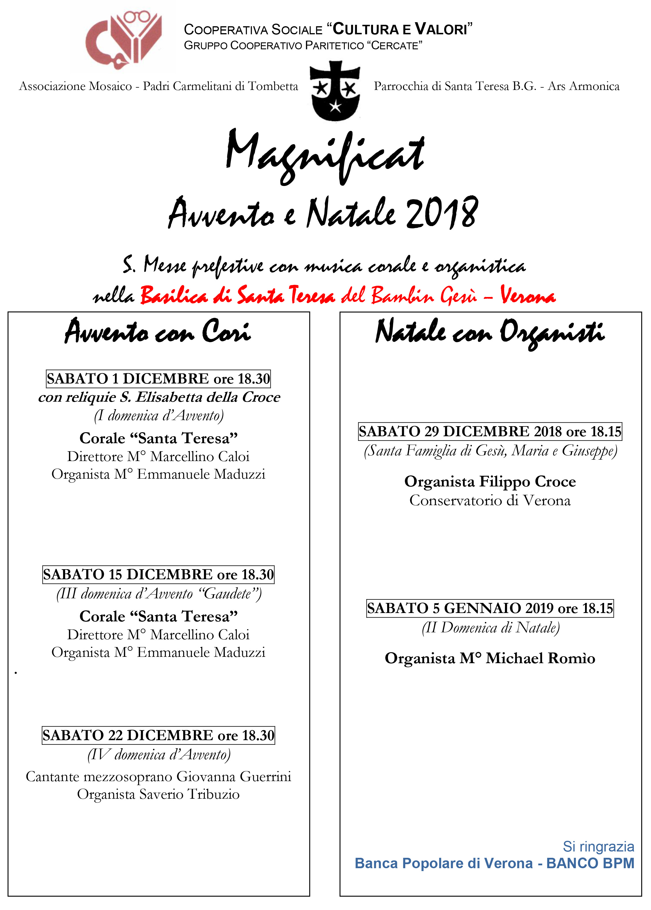 Archivio attività Magnificat
