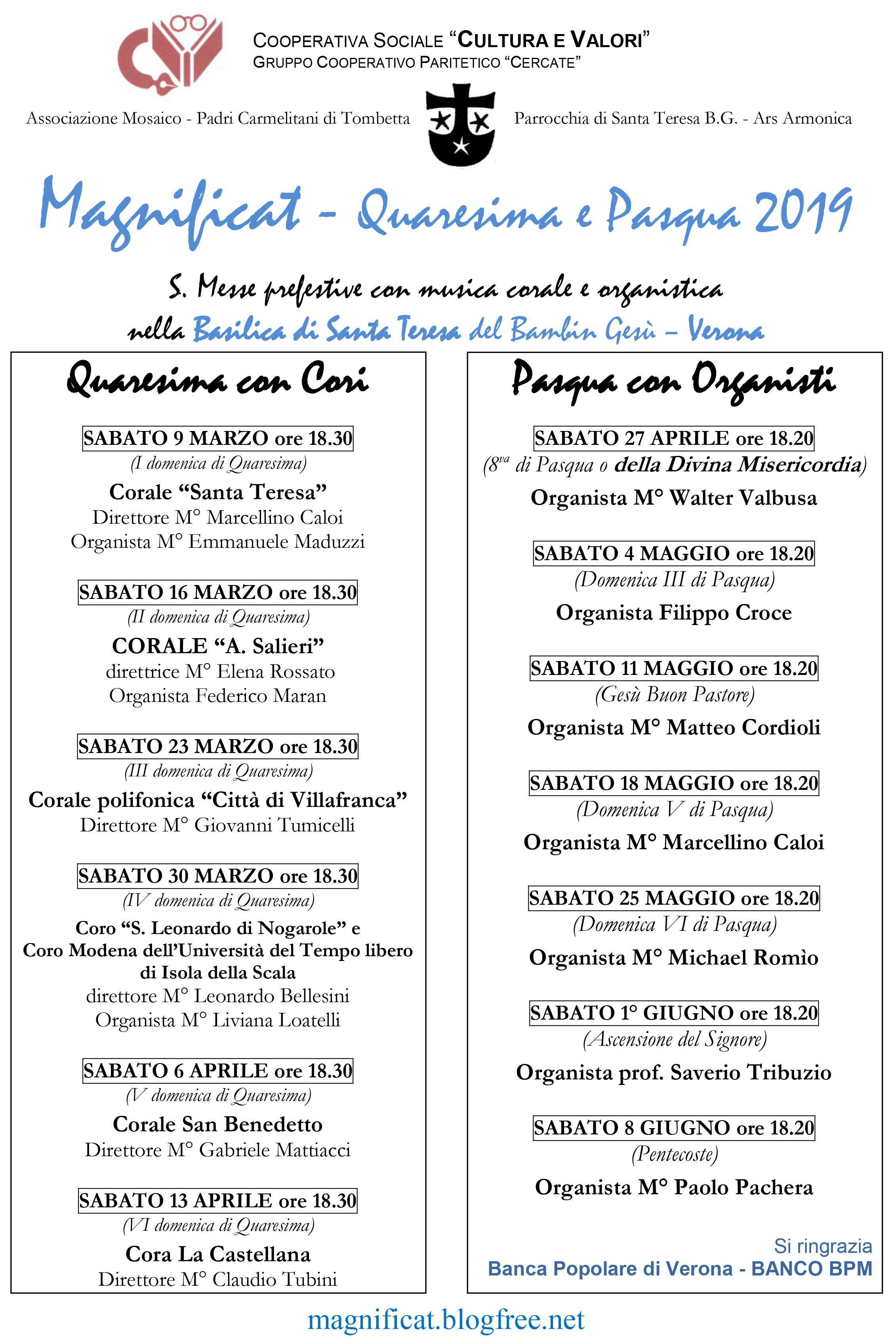 Archivio attività Magnificat
