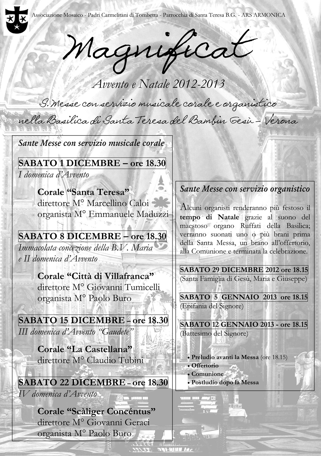 Archivio attività Magnificat