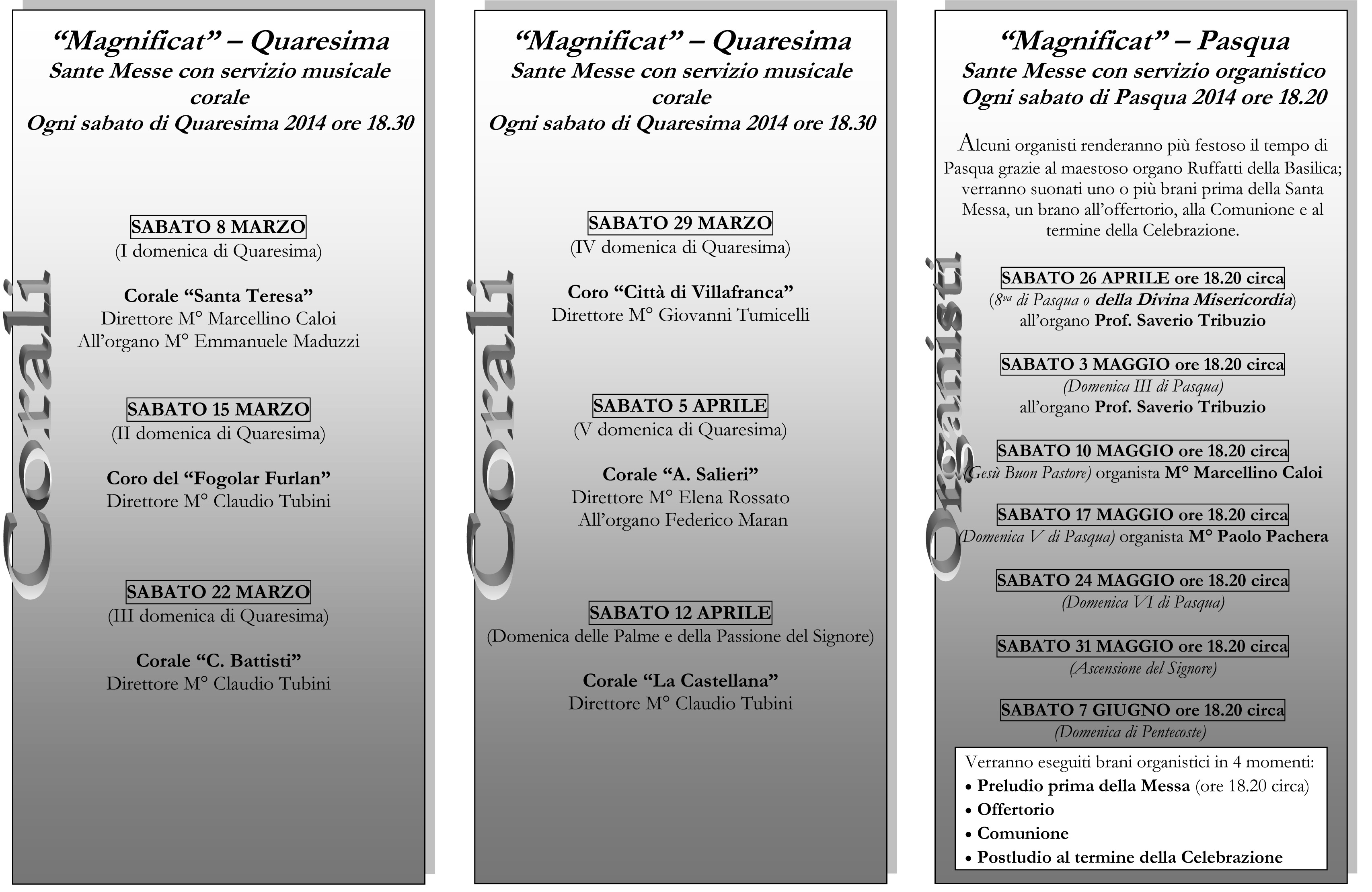 Archivio attività Magnificat